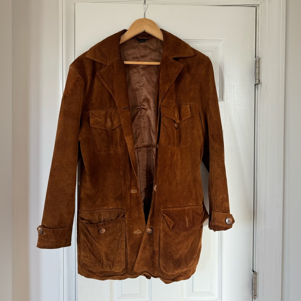 Wilsons Leather Chestnut Brown Suede Jacket